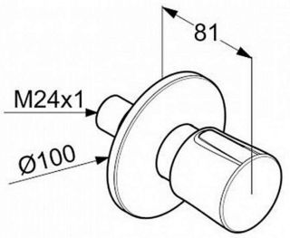 Переключатель на три положения Kludi Balance для душа хром 528460575